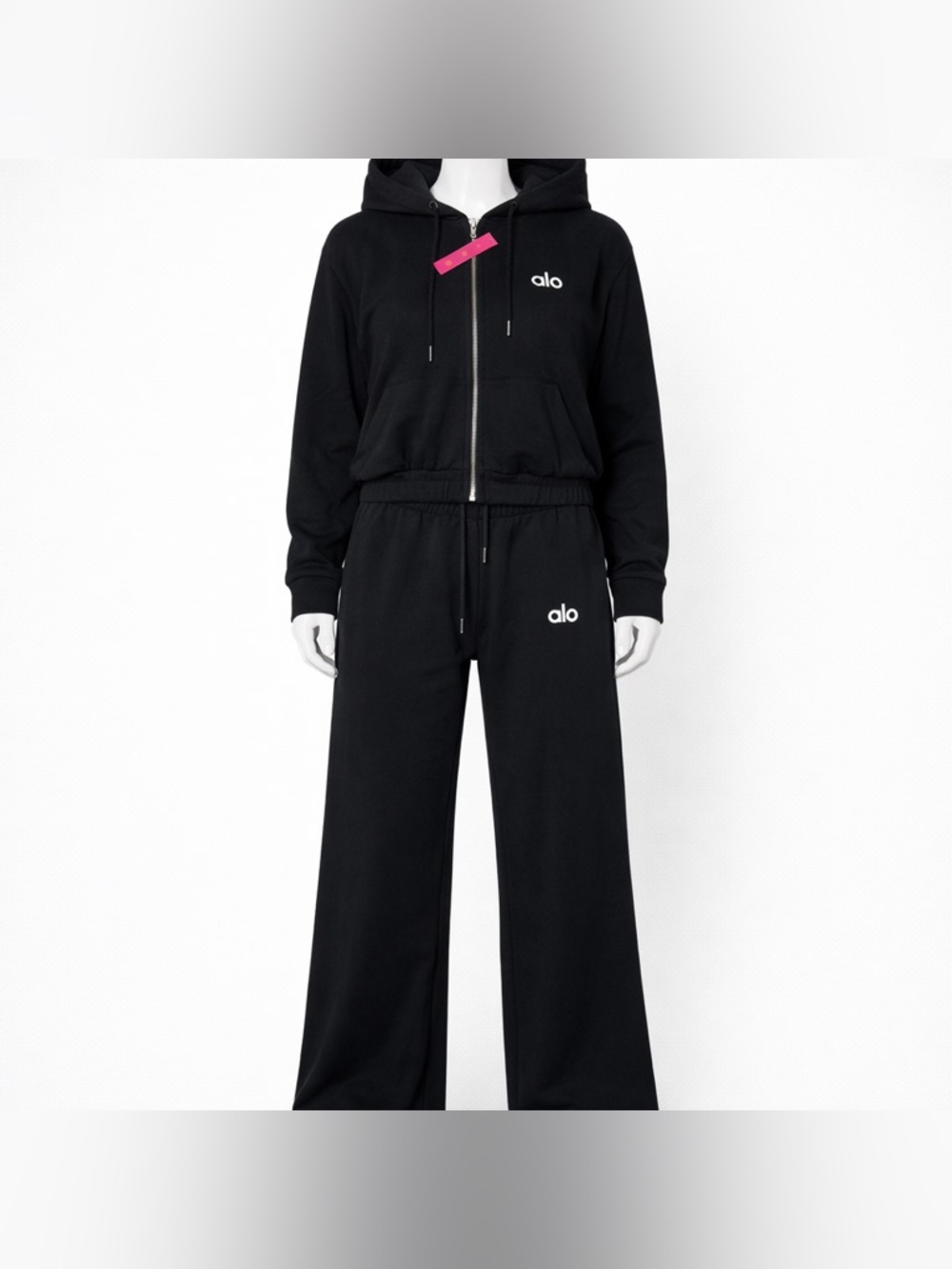 Yoga Black Wide-Leg Lounge Pants